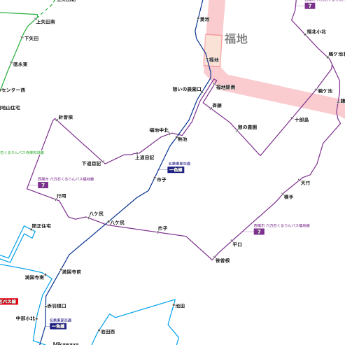 路線図ドットコム 愛知県 西尾市 六万石くるりんバス 路線図