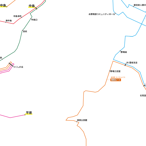 路線図ドットコム 愛知県 西尾市 六万石くるりんバス 路線図