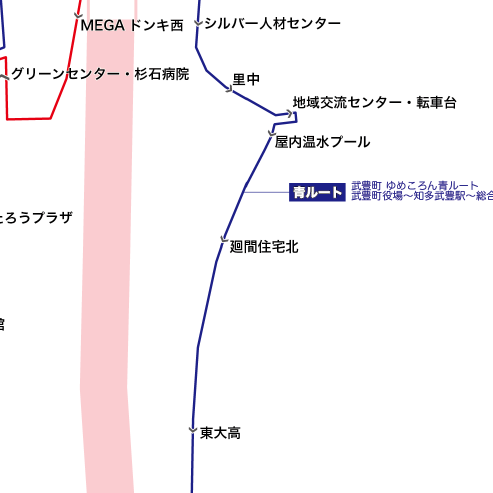 路線図ドットコム 愛知県 武豊町コミュニティバス ゆめころん 路線図