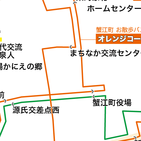 路線図ドットコム 愛知県 蟹江町 お散歩バス 路線図