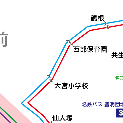 路線図ドットコム 愛知県 豊明市公共施設巡回バス ひまわりバス 路線図