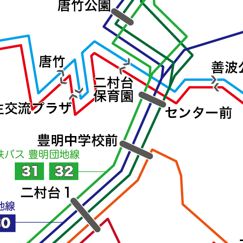 路線図ドットコム 愛知県 豊明市公共施設巡回バス ひまわりバス 路線図