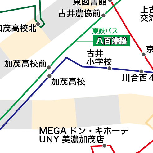 路線図ドットコム 岐阜県 美濃加茂市コミュニティバス あい愛バス 路線図