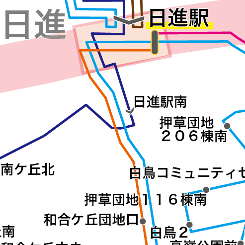 路線図ドットコム 愛知県 東郷町巡回バス じゅんかい君 路線図