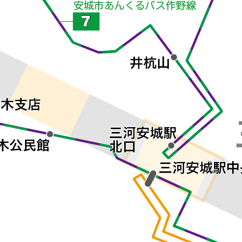 路線図ドットコム 愛知県 安城市 あんくるバス 路線図