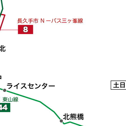 路線図ドットコム／愛知県／長久手市「Ｎ－バス」路線図